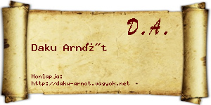 Daku Arnót névjegykártya